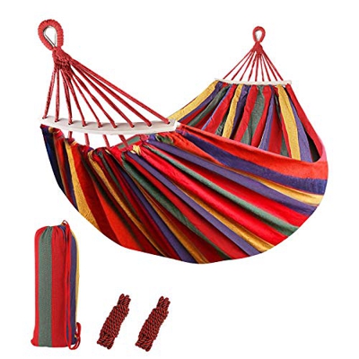 Sooair Hamaca de Viaje para Camping, Hamaca Ligera para Exterior, Interior, Jardín, Hamaca para Exterior, Ultraligera Camping Hamaca - Rojo