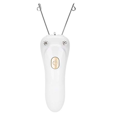 Depiladora de hilo eléctrica Depiladora de hilo de algodón con hilo de algodón para eliminar mejillas de barbilla de labios faciales(Oro)