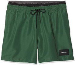 Calvin Klein Medium Double WB Bañador, Verde (Dark Green LC0), XL para Hombre características