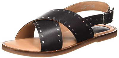 Kickers Kicla, Sandalias con Correa de Tobillo Mujer, Negro (Noir 8), 38 EU