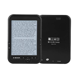 Mugast E-Reader de 6", HD 300DPI 800x600 E-Ink Ink Screen FM E-Book Reader con Zoom de Fuente/Transformación de Fuente/Marcador/Saltar página/Leer en  precio