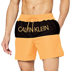 Calvin Klein Medium Drawstring Bañador, Naranja (Orange Pop R00), M para Hombre precio