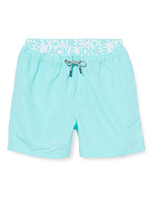Jack & Jones Jjiaruba Jjswimshorts AKM Db WB Solid Bañadores Ajustados para Hombre, Aruba Blue, XL