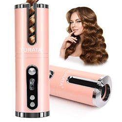 Rizador de Pelo Automático Inalámbrico, TURATA Rizador Portátil, 3 Temperaturas Ajustables, Pantalla LCD y Temporizador, Rizador de Cabello con Cerámi precio