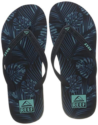 Reef Seaside Prints, Chanclas Hombre, Navy Palm, 45 EU