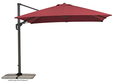 Schneider sombrilla, Rhodos Twist, 8 Piezas, Cuadrado, Burdeos, 360 x 300 x 264 cm, 730 – 08