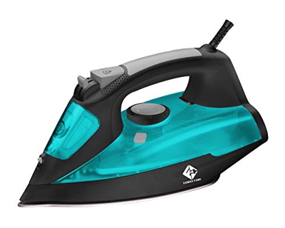 Family Care Plancha Ropa Vapor, Suela Cerámica Antiadherente, 2600 W, 420 ml, Vapor Continuo 30 g/min, Antigoteo, Autolimpieza, Azul y Negro