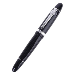 KERDEJAR New Jinhao 159 Pluma Estilográfica M Nib Negra Y Plateada Gruesa precio
