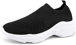 ZUSERIS Zapatillas Deportivas Caminar para Mujer Slip on Calzado de Deporte Zapatos de Correr Running Sneakers Ligeras Zapato Negro 38 precio