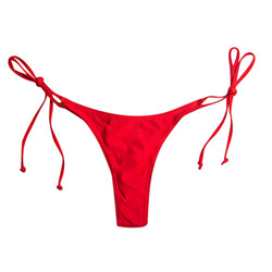 HIGOU Bikini para mujer sexy en forma de corazón, braguita brasileña, tanga, traje de baño rojo M características