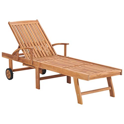FAMIROSA Tumbona de Madera Maciza de Teca (20,45kg)