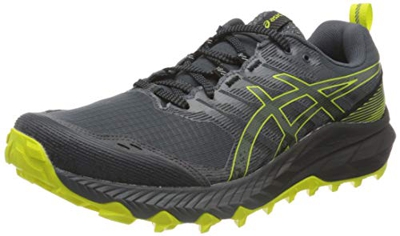Asics Gel-Trabuco 9, Trail Running Shoe Hombre, Carrier Grey/Sour Yuzu, 40.5 EU