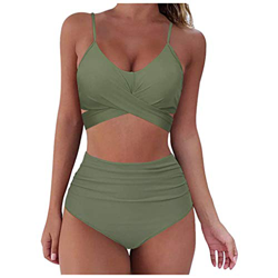 Honestyi Bikinis Mujer Push Up Conjunto BañAdor Sexy Bikinis BrasileñOs Tanga De Tiro Bajo Traje De BañO con Abertura Fruncida Estampada características