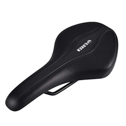 Asvert Sillín MTB Antiprostático de Ciclismo Transpirable y Ancho con Muelles y Raya Refleja Asiento para Bici MTB Carretera Montaña Urbana al Aire Li características