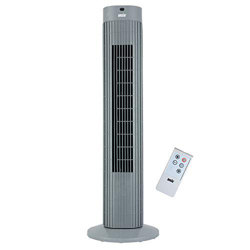 ANSIO Ventilador de Torre oscilante de 30 Pulgadas (76,2 cm) con Mando a Distancia, 3 velocidades, 3 Modos de Viento y Cable Largo de 1,75 m.-Gris (Pi características