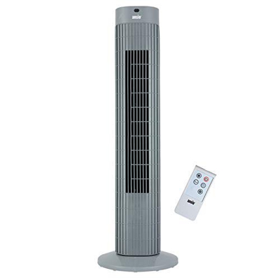 ANSIO Ventilador de Torre oscilante de 30 Pulgadas (76,2 cm) con Mando a Distancia, 3 velocidades, 3 Modos de Viento y Cable Largo de 1,75 m.-Gris (Pi