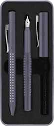 Faber-Castell 201529 Grip 2010 - Juego de escritura (bolígrafo y pluma, 1 unidad), color gris en oferta