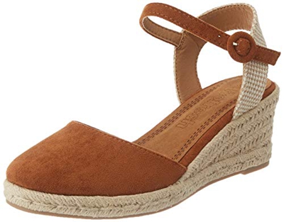 Refresh 69569.0, Sandalias con Plataforma Mujer, Marrón (Camel Camel), 38 EU