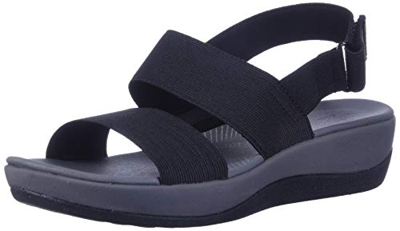 Clarks Arla Jacory, Sandalias de Talón Abierto Mujer, Negro (Black-), 42 EU