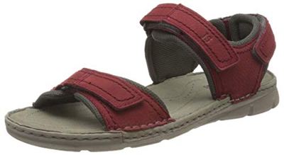 Josef Seibel John 06, Sandalia con Pulsera Hombre, Rojo (Rot/Kombi Te796 401), 44 EU