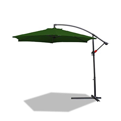 BMOT Parasol excéntrico Banana, diámetro 300 cm, mástil Aluminio