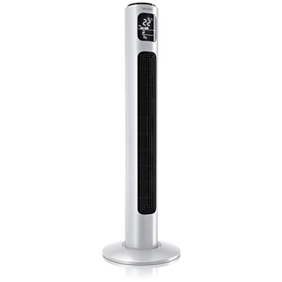 BRANDSON - Ventilador de torre con mando a distancia y oscilación de 60° - Ventilador de pie - Ventilador de columna - 96 cm - Ventilador de 3 velocid