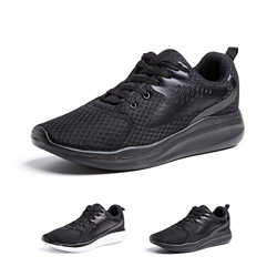 Zapatillas Running Hombre Zapatos Deportivos con Cordones Casuales Sneakers Sport Fitness Gym Outdoor Transpirable Comodas Calzado Negro Talla 43 en oferta