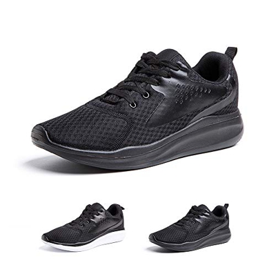 Zapatillas Running Hombre Zapatos Deportivos con Cordones Casuales Sneakers Sport Fitness Gym Outdoor Transpirable Comodas Calzado Negro Talla 43