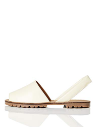 FIND Menorcan Leather Sandalias de Punta Descubierta, Marfil (Off-White), 37 EU en oferta
