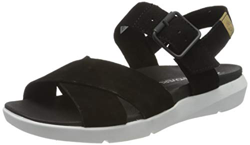 Timberland Wilesport Leather, Sandalia con Pulsera Mujer, Negro Black Nubuck, 37.5 EU en oferta