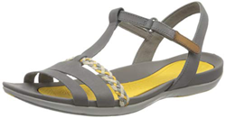 Clarks Tealite Grace, Sandalias con Tira Vertical para Mujer, Gris (Grau Grey Nubuck), 36 EU en oferta