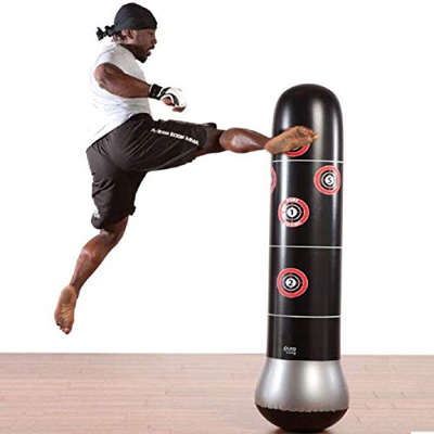 Ducomi Bolsa de Boxeo Inflable - Juego de Boxeo, Kickboxing, Ajuste de Boxeo - Saco de Boxeo y Bomba para Inflar - Bolsas a Base de Agua para Adultos 