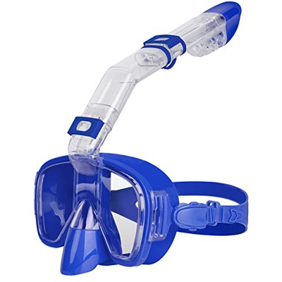Unigear Máscara de Snorkel, Gafas de Snorkel con Tapa Seca y Plegable Antivaho con Soporte para Cámara para Buceo Libre y Natación, Equipo de Snorkel 