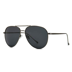 SUNGAIT Gran Tamaño Gafas de Sol Ligeras para Mujer con Lente Polarizada Espejada (Montura de Bronce / Lente Gris) en oferta