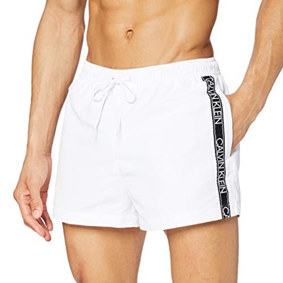 Calvin Klein Short Drawstring Baador para Hombre, Pvh Classic Blanco, L