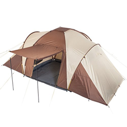 skandika Daytona 6 - Tienda de campaña Familiar - Columna de Agua 3000 mm - 530 x 370 cm (Beige/marrón) características