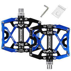 SGODDE Pedales, Pedales de Bici CNC Aleación de Aluminio Rodamiento Sellado y Pedal Antideslizante para Bicicletas de Montaña 、 Bicicletas de Ciudad y características