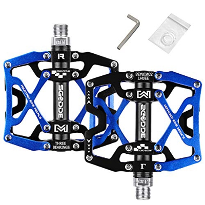 SGODDE Pedales, Pedales de Bici CNC Aleación de Aluminio Rodamiento Sellado y Pedal Antideslizante para Bicicletas de Montaña 、 Bicicletas de Ciudad y