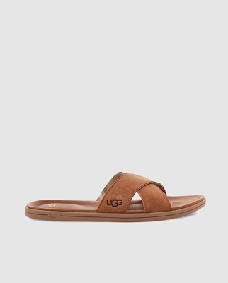 UGG - Sandalias De Hombre De Piel En Marrón