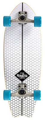 Mindless Surf Skate Fish Tail Skateboard, Adultos Unisex, White (Multicolor), Talla Única