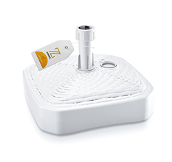 Zanvic Deska Pie de Parasol Cuadro 39 cm, Blanco características