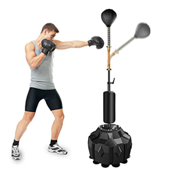 Qdreclod Saco de Boxeo de pie, 185cm Punching Ball Kit de Saco de Boxeo niños Peras de Boxeo con Base Estable y Bomba, Soporte Ajustable de 135-155cm  características