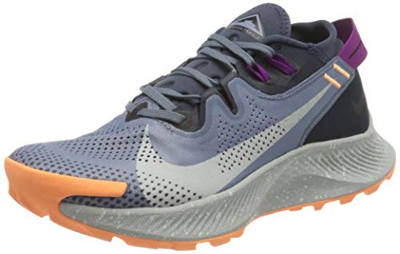 Nike W Pegasus Trail 2, Zapatillas para Correr Mujer, Thunder Blue Photon Dust Ashen Slate Dk Obsidian Peach Cream Red Plum, 42.5 EU
