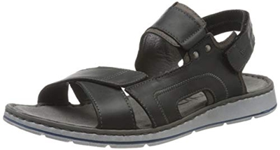 Rohde Brunello, Sandalia con Pulsera Hombre, Negro (Schwarz 90), 46 EU