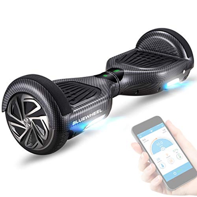 Bluewheel 6.5" Patinete eléctrico - Marca de calidad alemana - Hoverboard con Sistema de Seguridad para Niños, Altavoz Bluetooth y Luces LED, 2 Motore