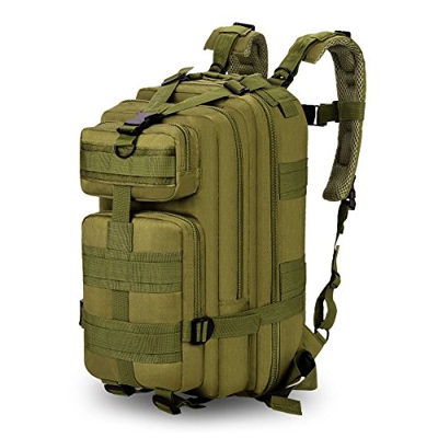 Mochila de 35 l, de nailon, para el aire libre, multifunción, impermeable, para camping, senderismo viajes, Army Green