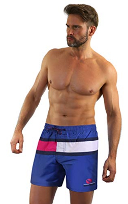 Sesto Senso Bañador de Natacion para Hombre Pantalones Cortos de Baño Bañadores con Forro L Viareggio Blue