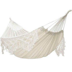AXXMD Hamaca de Boho Grande Macrame brasileña de la Franja de 2 Persona Doble Deluxe Hamaca Columpio for la terraza Neto Colgante de Interior Oscilaci precio