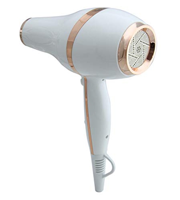 Secador de cabello LIM HAIR LX. LUXURY, NanoSILVER, 2200 W, PROFESIONAL, vida Extra larga,ligero. 2 boquillas y difusor (BLANCO)