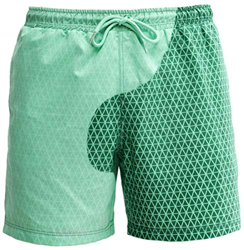 PANOZON Bañadores Hombre Pantalones Cortos Playa Shorts Cambiar de Color en Agua para Verano Vacaciones (Medium, Cuadros Verdes) características